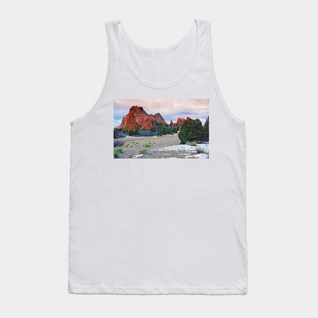 Garden of the Gods Winter Sunrise Tank Top by briankphoto